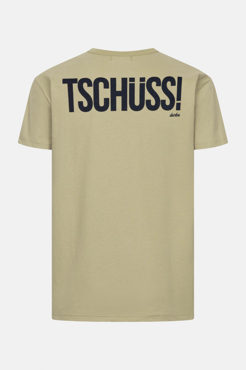 Derbe T-Shirt Und Tschüss Herren Hellgrün Oliv GOTS Organic