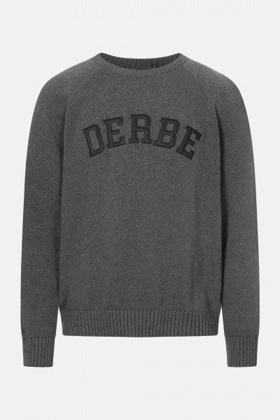 Derbe Unisex Strickpullover Grau Schwarz