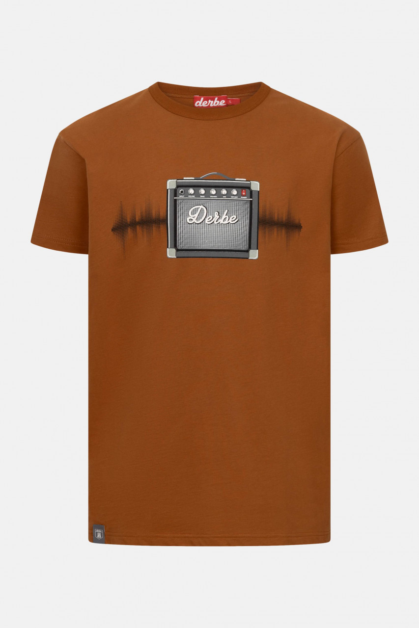 Derbe T-Shirt Verstärker Herren Braun GOTS Organic