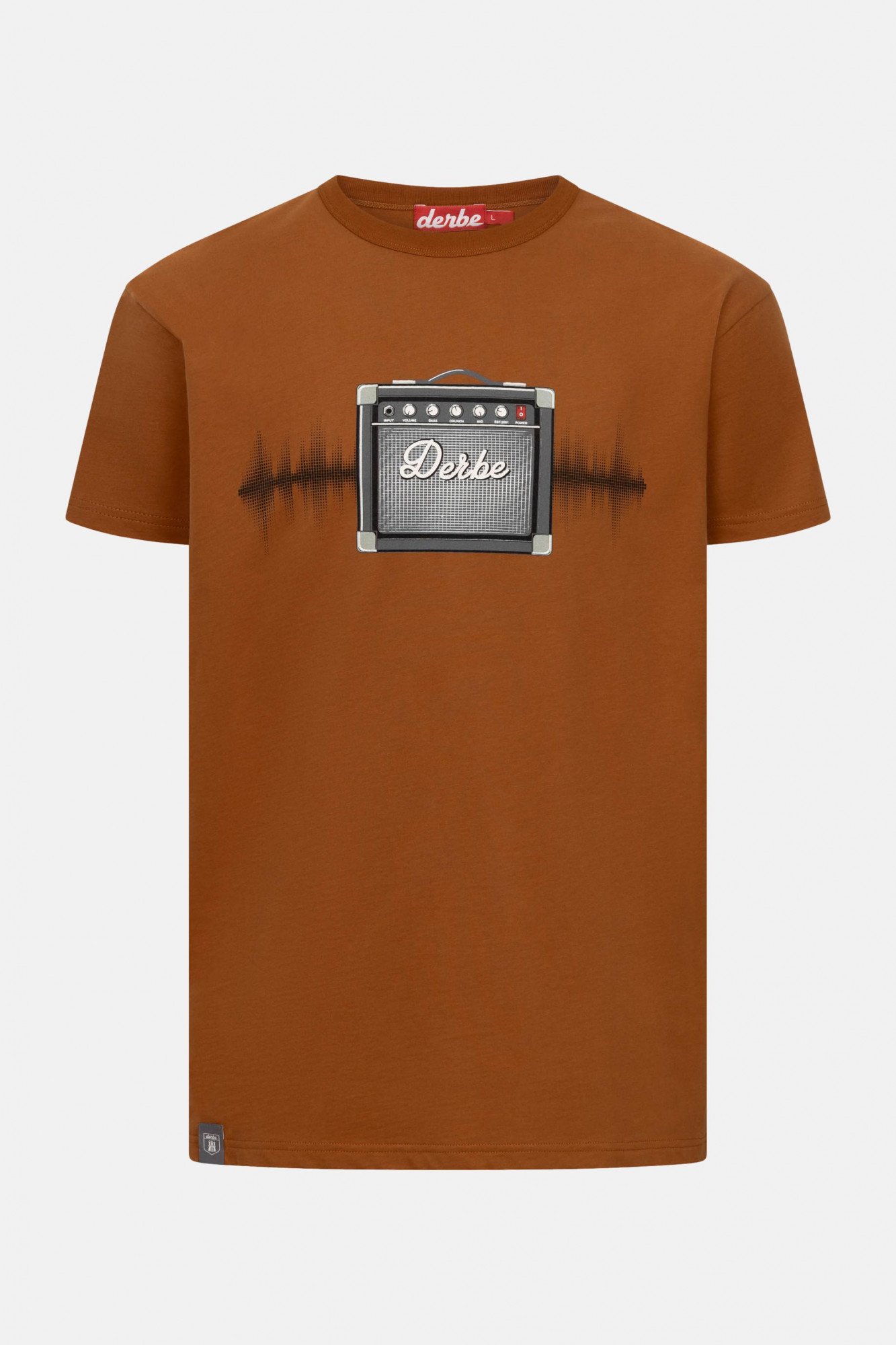 Derbe T-Shirt Verstärker Herren Braun GOTS Organic