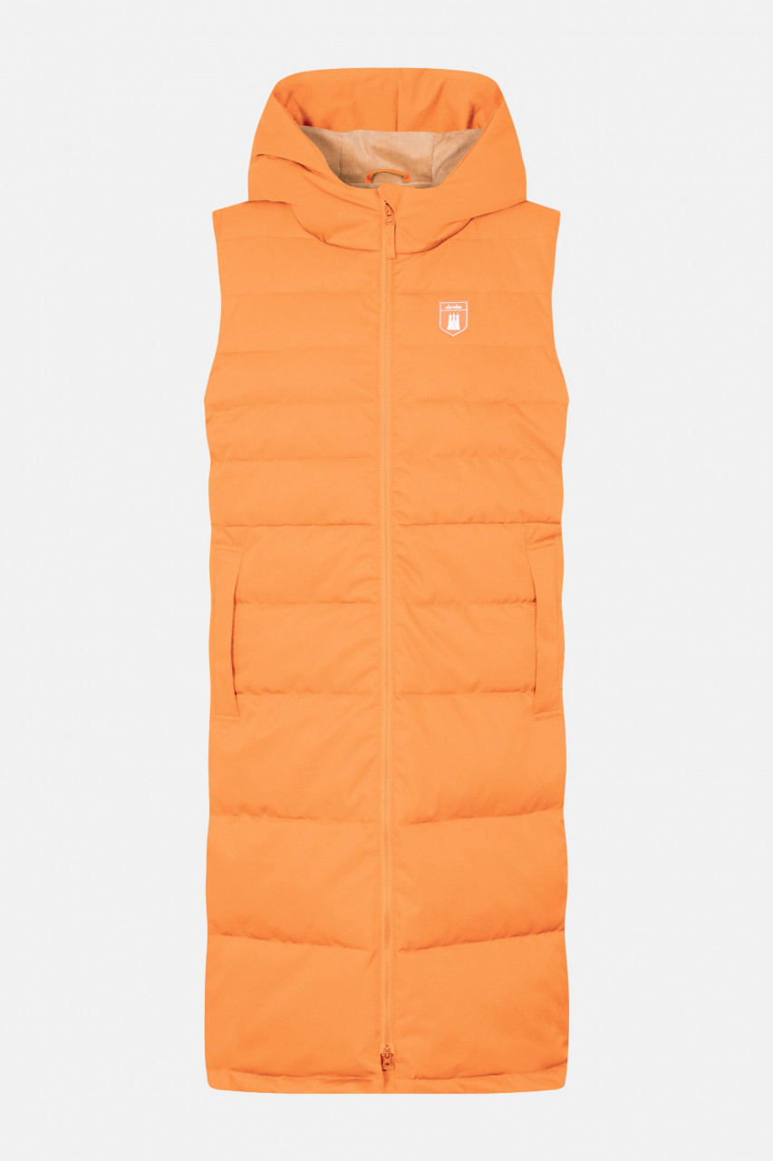 Derbe Vestholm Damen Weste Winterjacke Sun Orange Caramel Beige