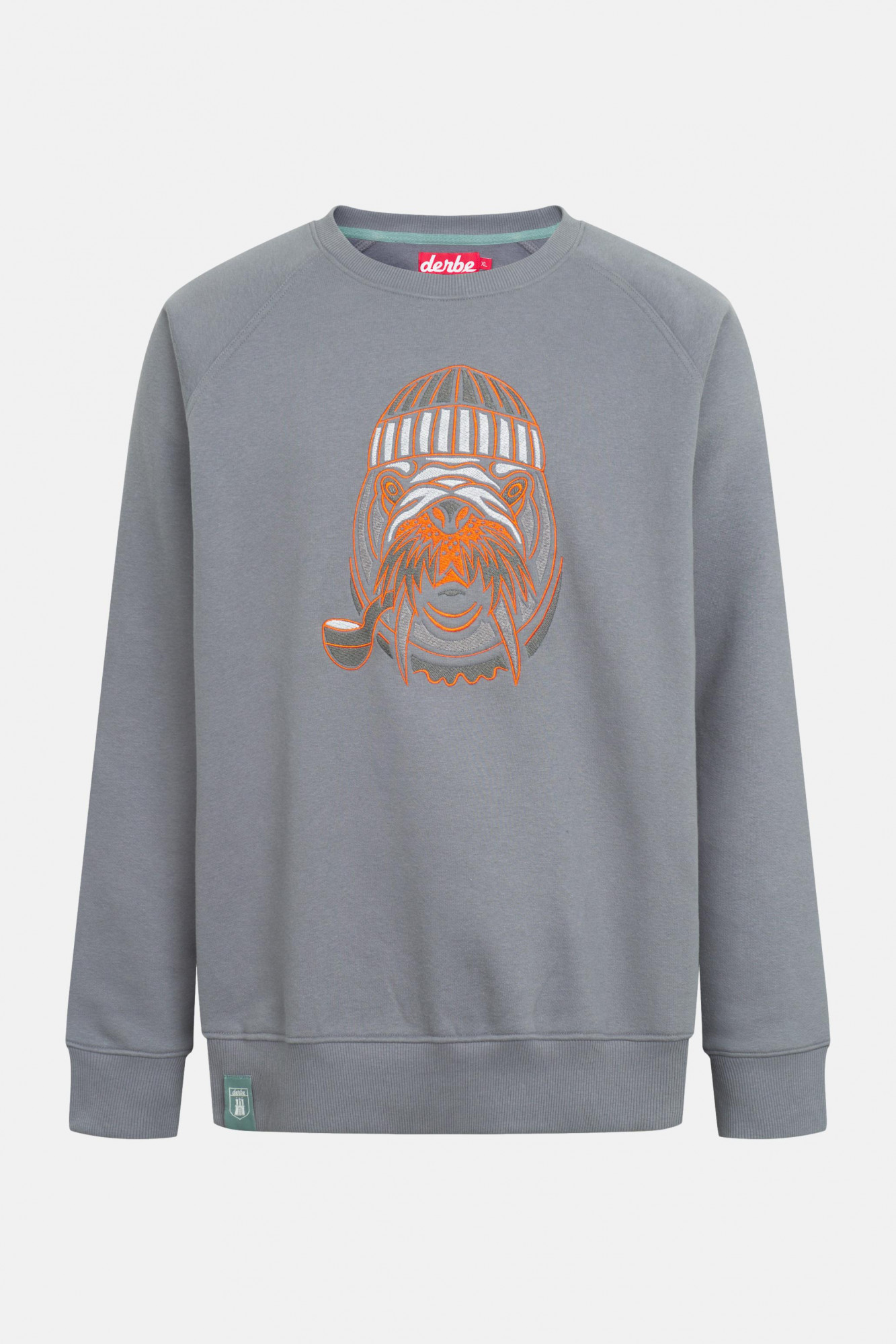 Derbe Sweatshirt Walross Bunt Herren Grau Crewneck