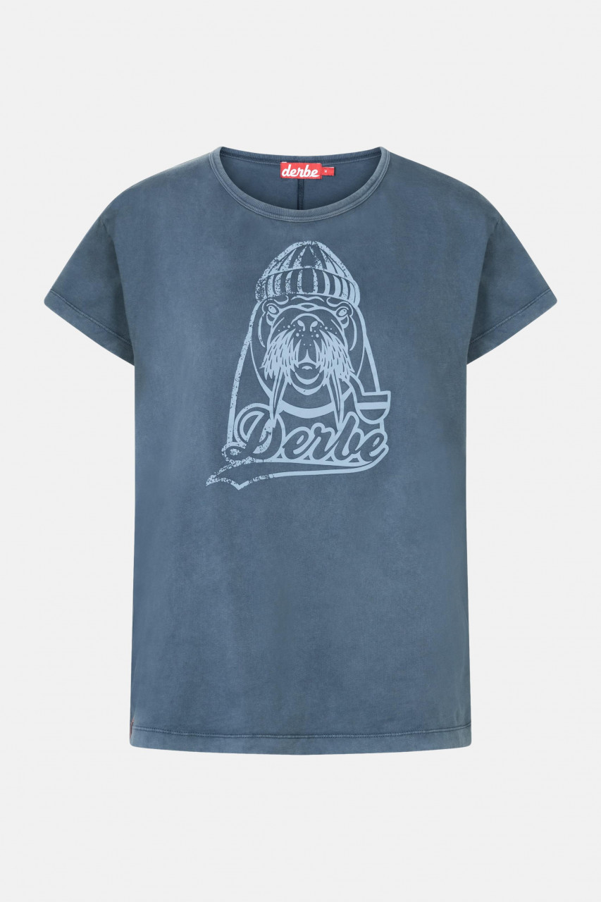 Walross Damen T-Shirt Navy Blau Washed |