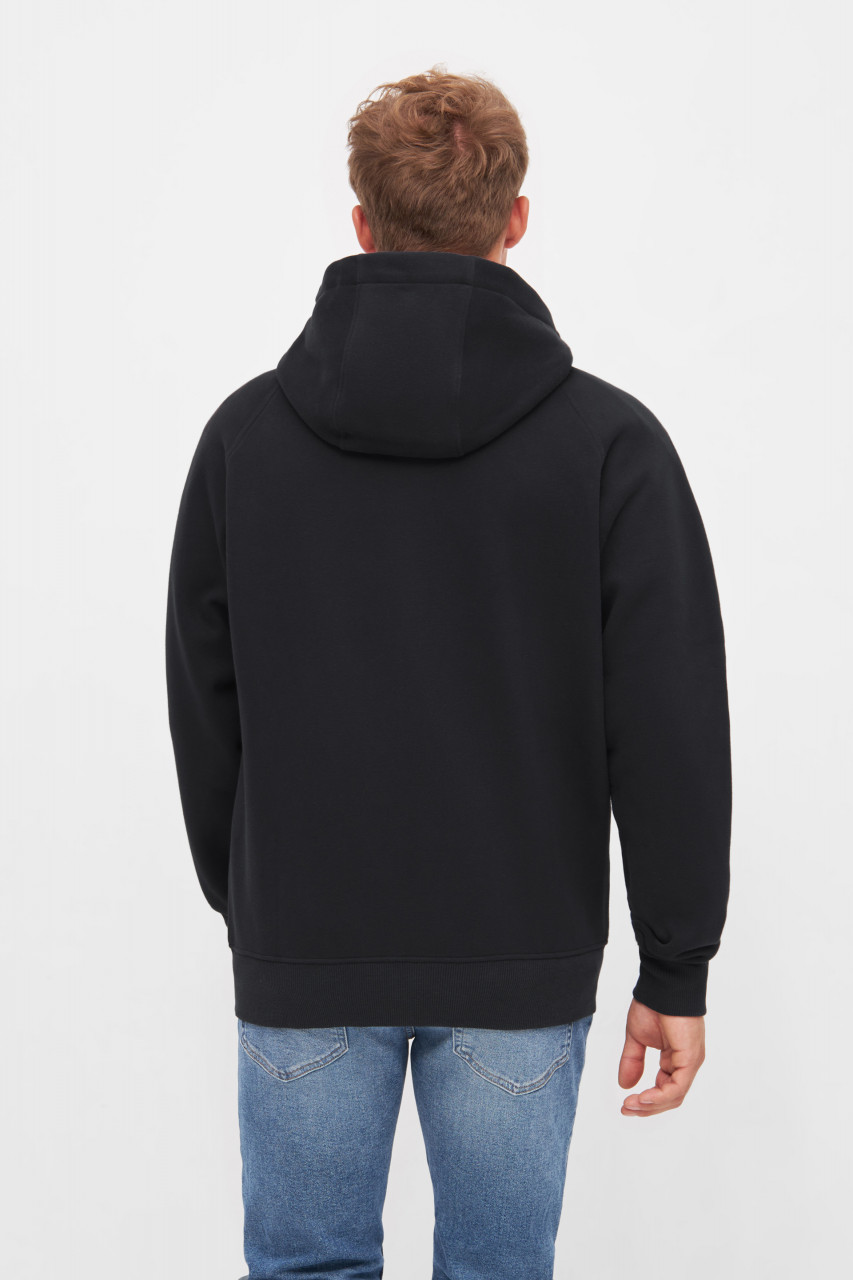 Derbe Sweatjacke Walross Herren Schwarz Zip Hoodie GOTS