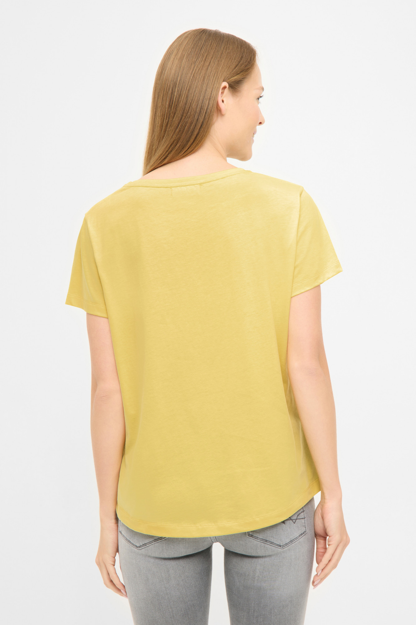 Derbe T-Shirt Weit Weg Damen Gelb GOTS Organic