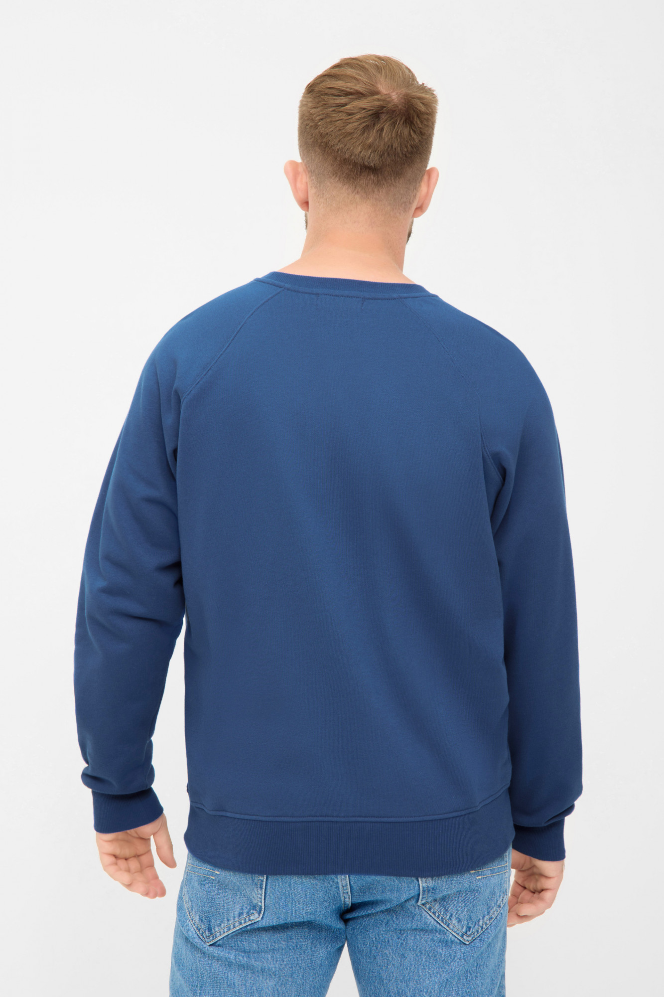 Derbe Sweatshirt What The Duck Herren Crewneck Blau GOTS Organic