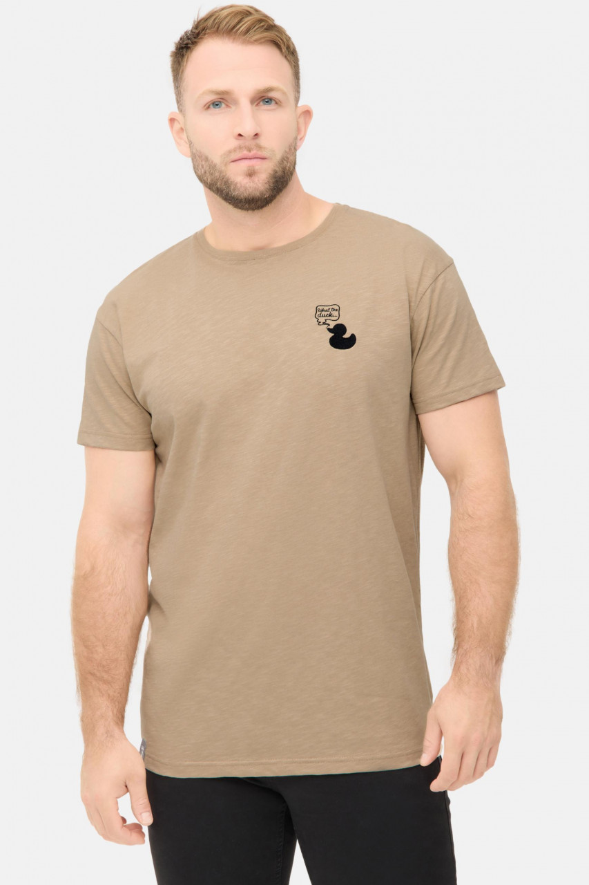 Derbe T-Shirt What The Duck Herren Beige GOTS Organic