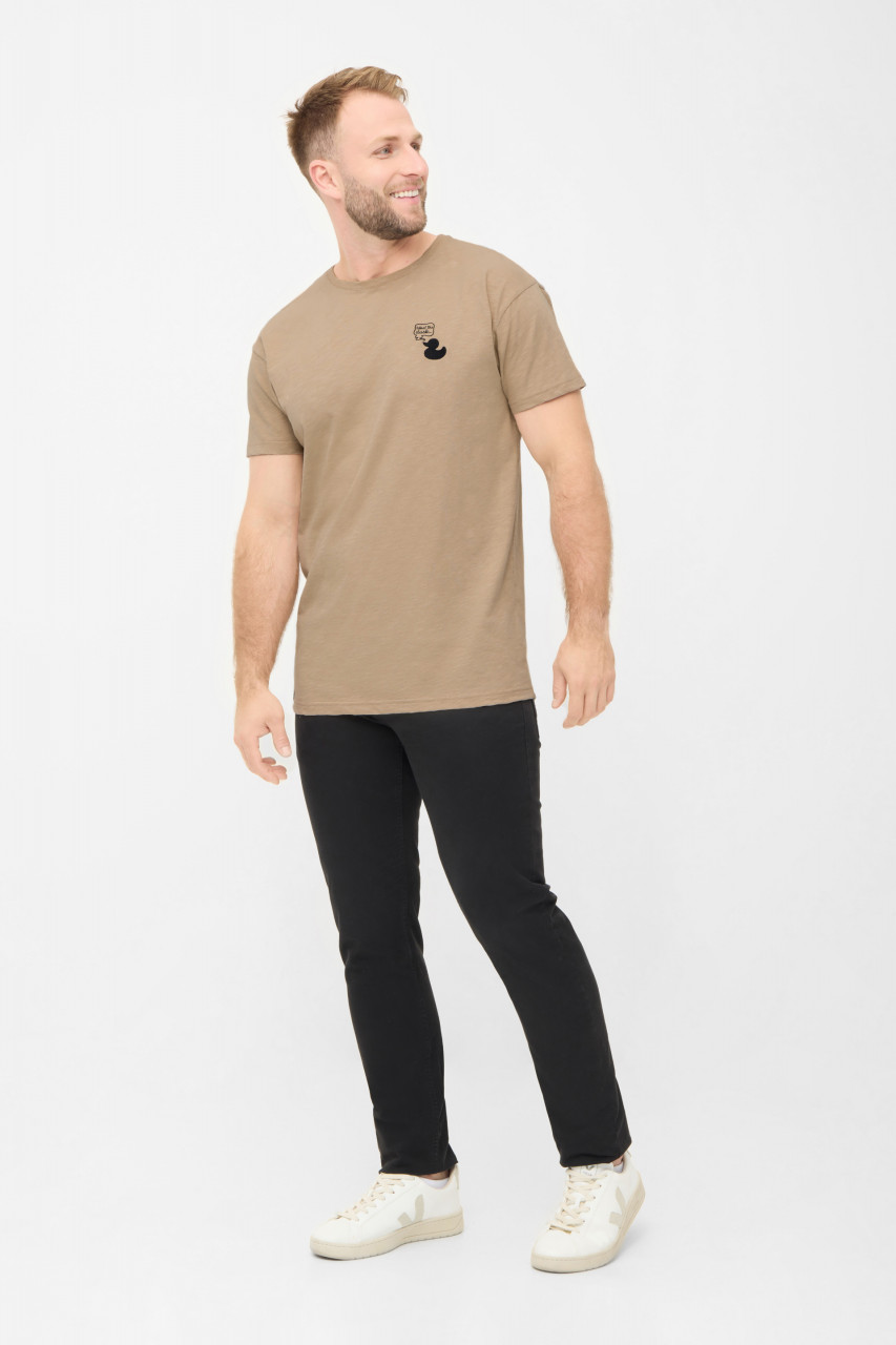 Derbe T-Shirt What The Duck Herren Beige GOTS Organic