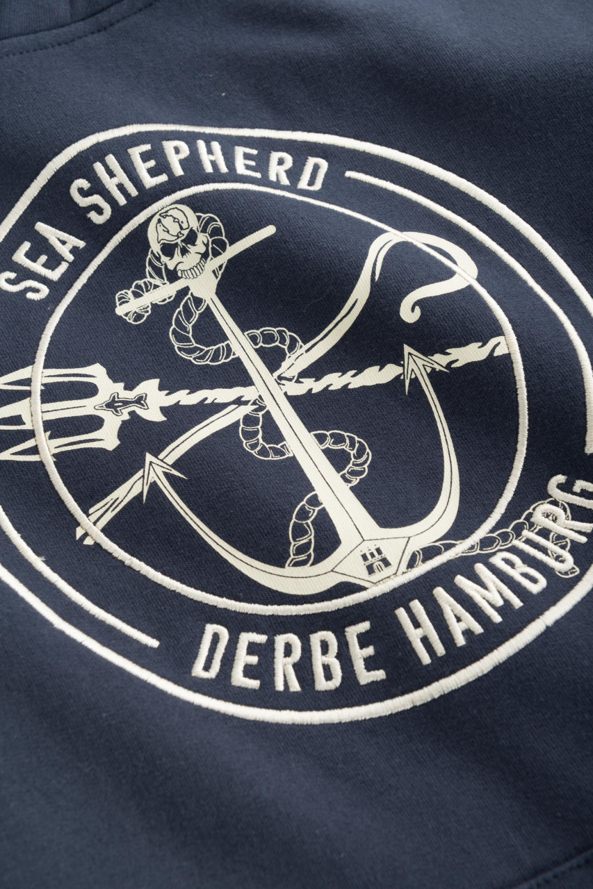 Derbe Zope Sea Shepherd Gots Organic Damen Pullover Navy Dunkelblau