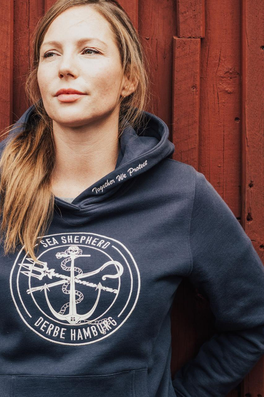 Derbe Zope Sea Shepherd Gots Organic Damen Pullover Navy Dunkelblau