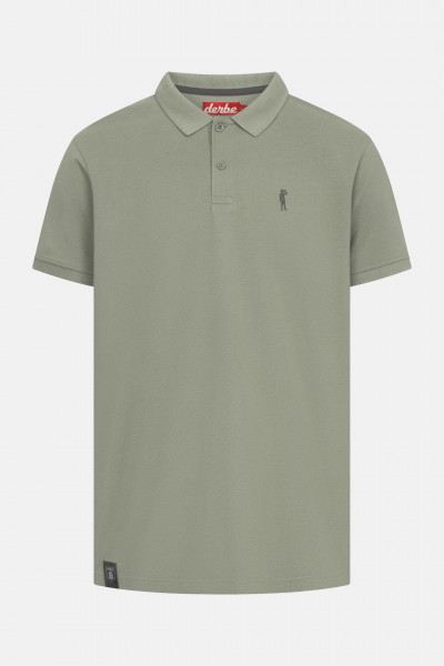 Derbe Polo Shirt Basic Kippes Herren Oliv Grün GOTS Organic