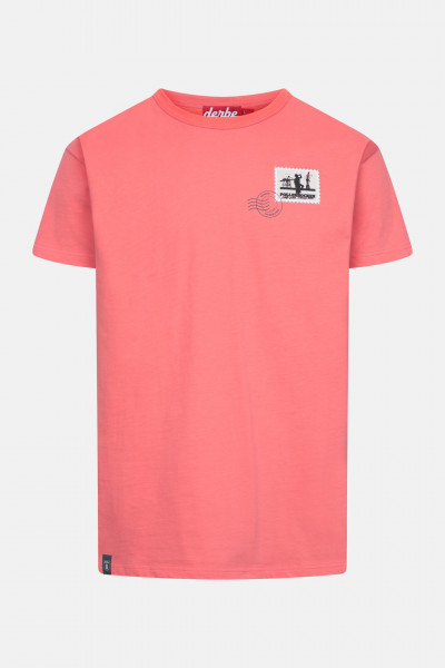Derbe T-Shirt Pollerhocken Post Herren Pink GOTS Organic