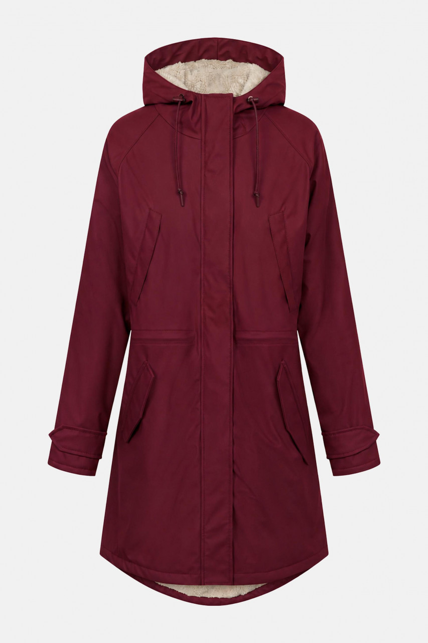Derbe Regenjacke Friese Tildaholm Damen Rot Gefüttert