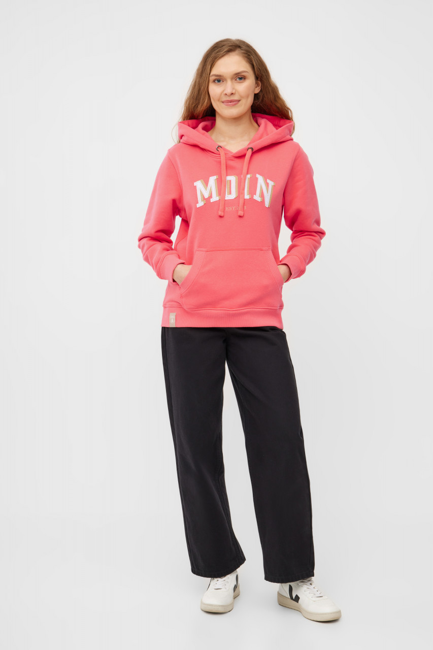 Derbe Hoodie Moinmoin Damen Pink Kapuzenpullover GOTS