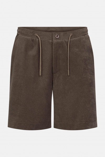 Derbe Shorts Frottee Büx Herren Braun GOTS Organic