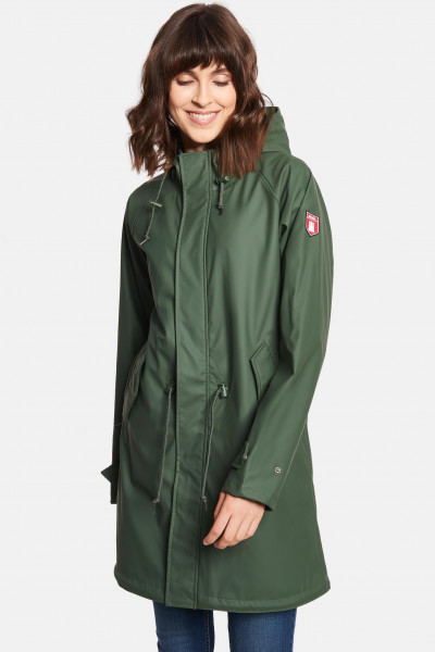 Derbe Traveby Friese Fisher Oliv Damen Regenjacke Nachhaltig Derbe Traveby Friese Fisher Oliv Damen Regenjacke Nachhaltig