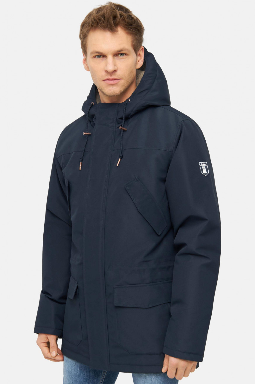 Derbe Festholm Herren Winterjacke Blau Beige