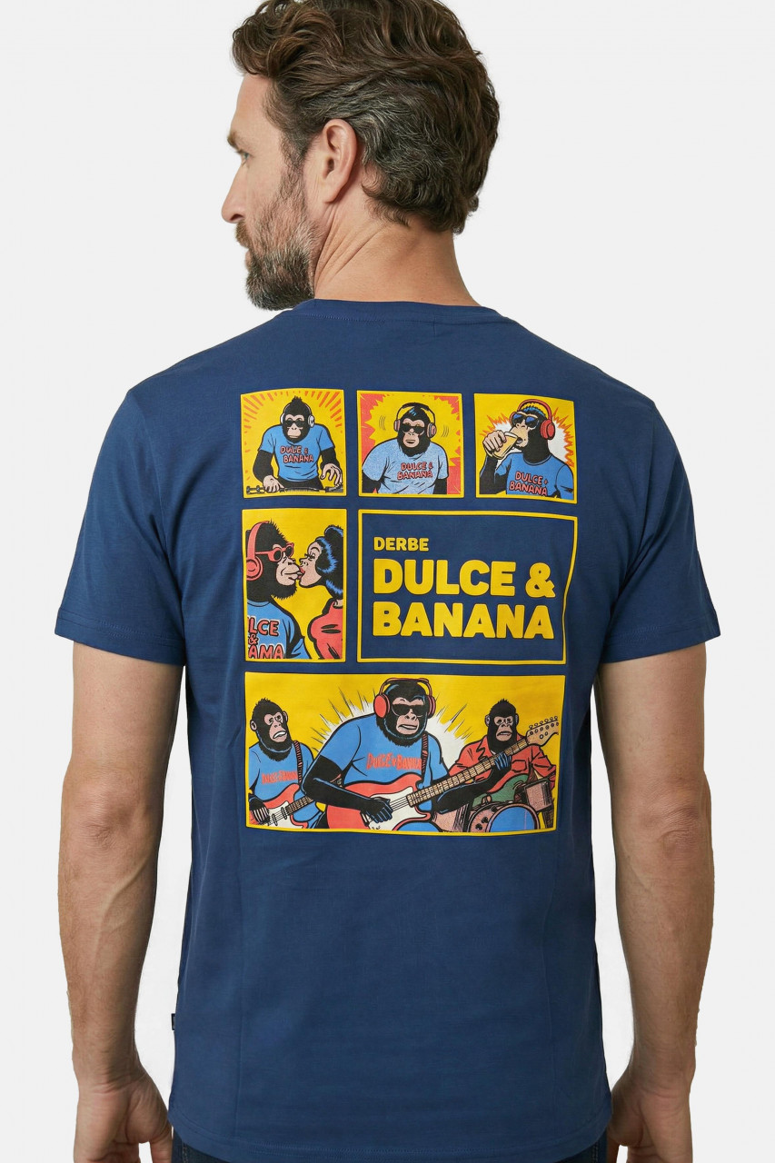 Derbe T-Shirt Dulce Herren Blau GOTS Organic