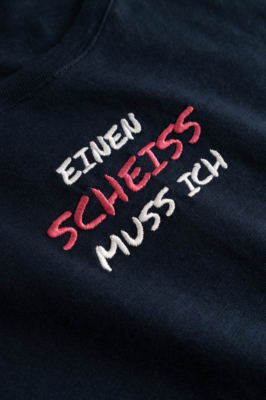 Derbe Muss ich Damen Shirt Navy Dunkelblau