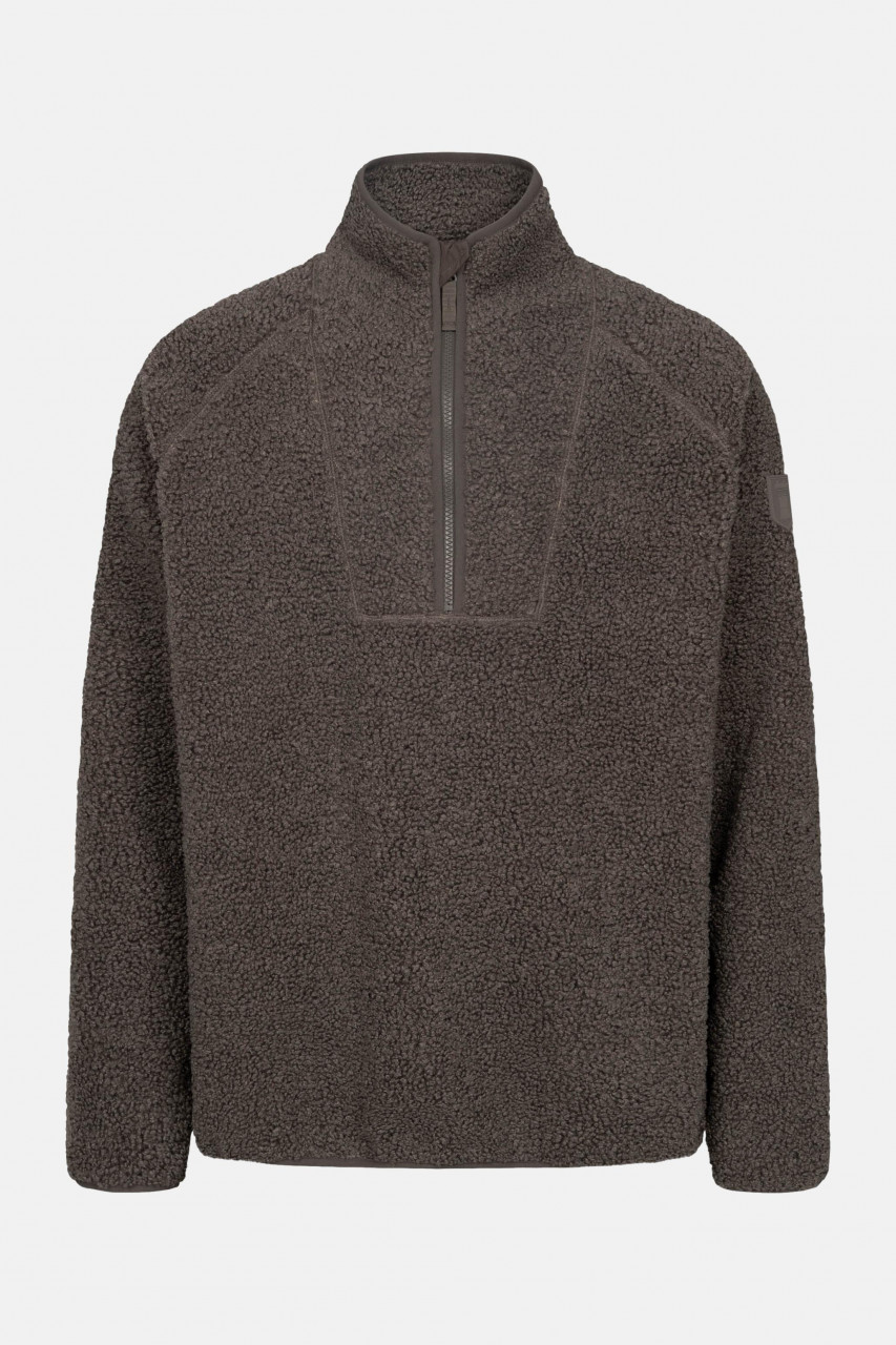 Derbe Herren Fleece Pullover Kuschelby Troyer Braun