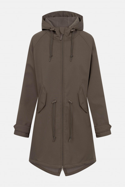 Derbe Softshelljacke Friese Island Damen Braun Übergangsjacke