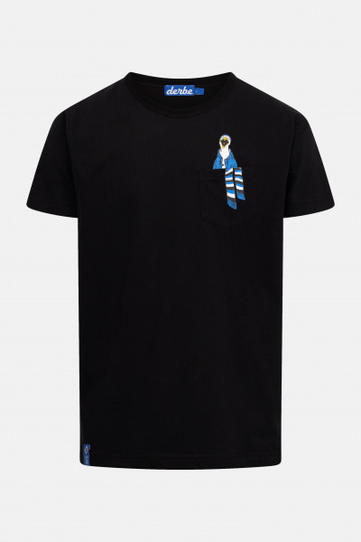 Derbe x HSV Schreimöwe Pocket T-Shirt Herren Schwarz HSV Fanartikel Möwe