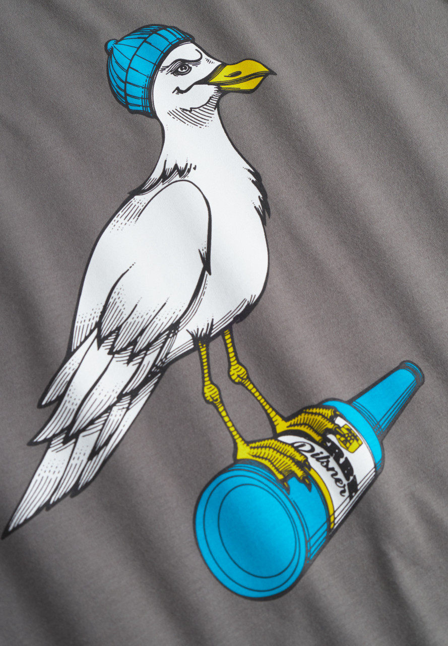 Derbe T-Shirt Sturmmöwe Herren Grau GOTS Organic