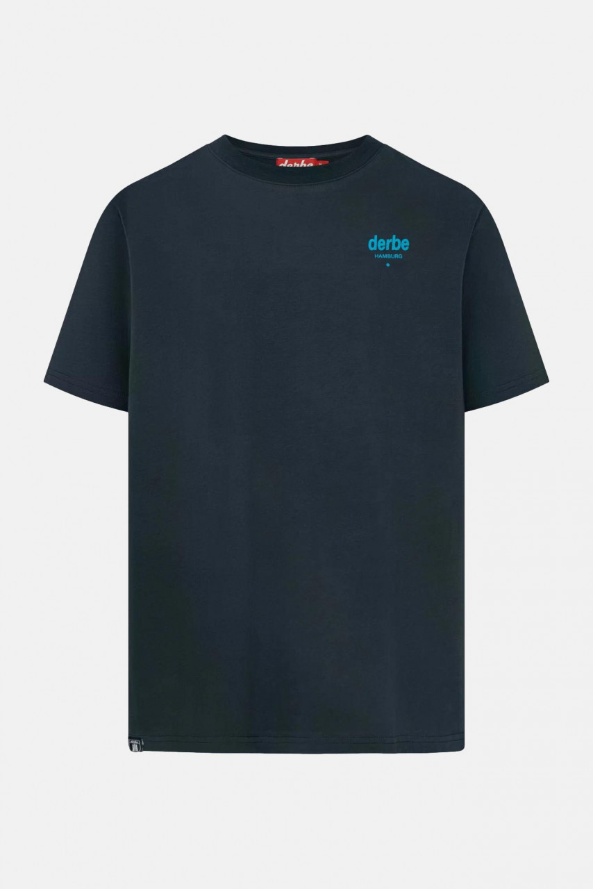 Derbe Festival T-Shirt Fettes Boot Unisex Navy Blau GOTS Organic