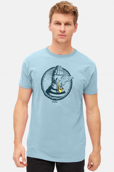Derbe Matrosenmöwe Herren T-Shirt Blau Forget Me Not Nachhaltig
