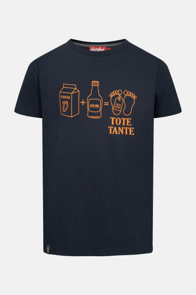 Derbe T-Shirt Tote Tante Herren Blau GOTS Organic
