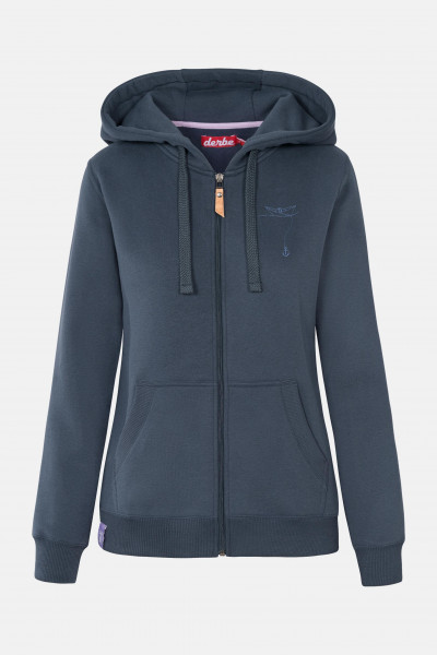 Derbe Papierschiff Damen Sweatjacke Navy Dunkelblau