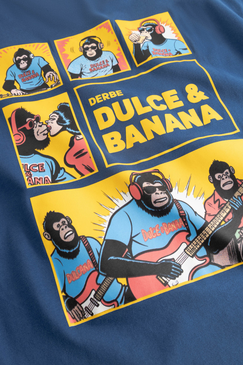 Derbe T-Shirt Dulce Herren Blau GOTS Organic