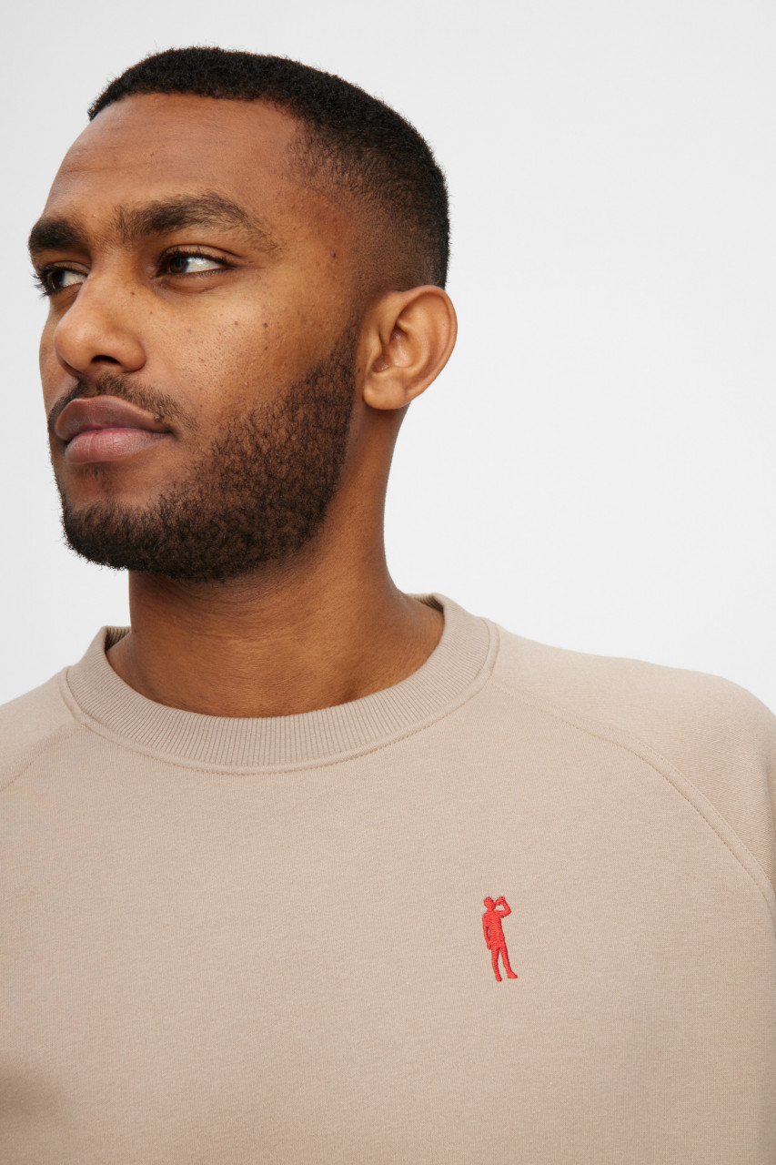 Derbe Sweatshirt Kippes Herren Beige Crewneck GOTS