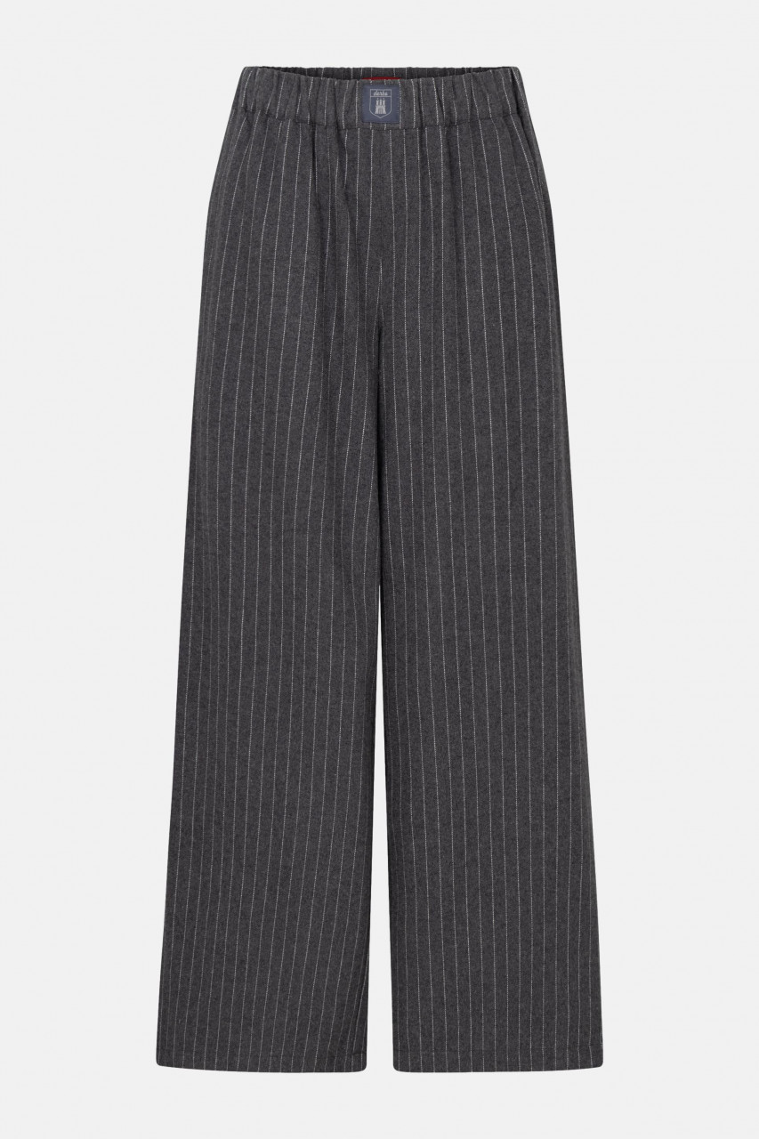 Derbe Hose Büx Pinstripe Damen Grau