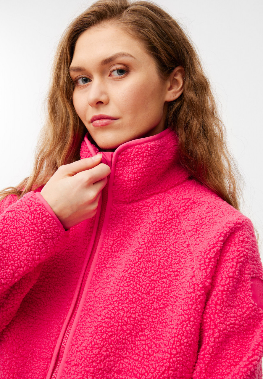 Derbe Damen Fleecejacke Kuschelby Pink Teddy