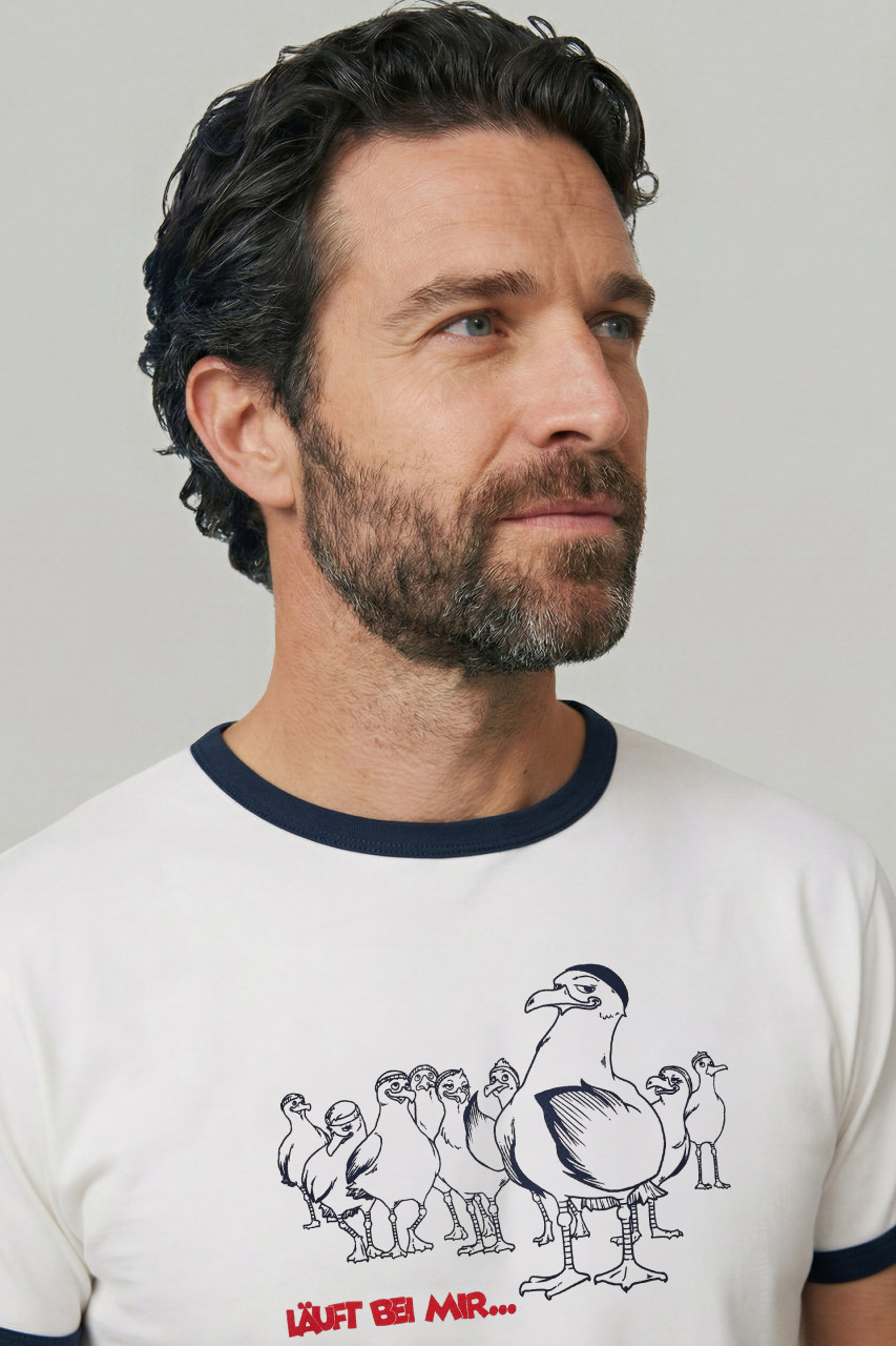 Derbe T-Shirt Gull Club Herren Weiß GOTS Organic