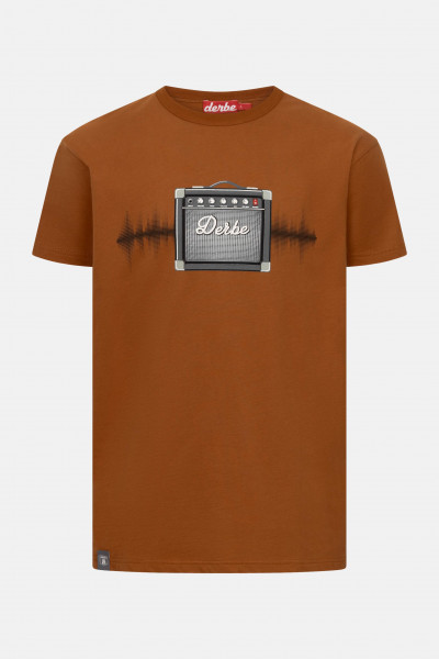Derbe T-Shirt Verstärker Herren Braun GOTS Organic