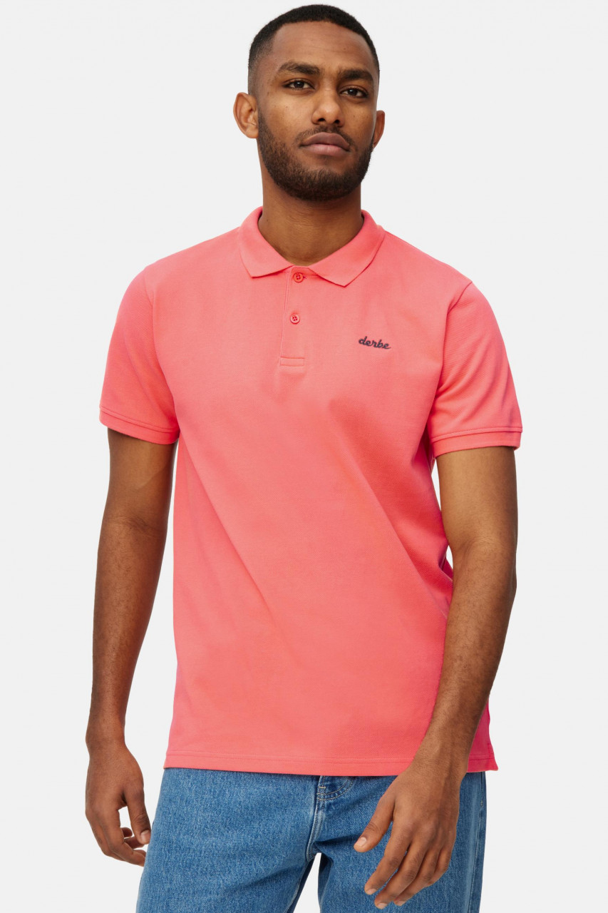 Derbe Polo Shirt Basic Polo Herren Pink GOTS Organic