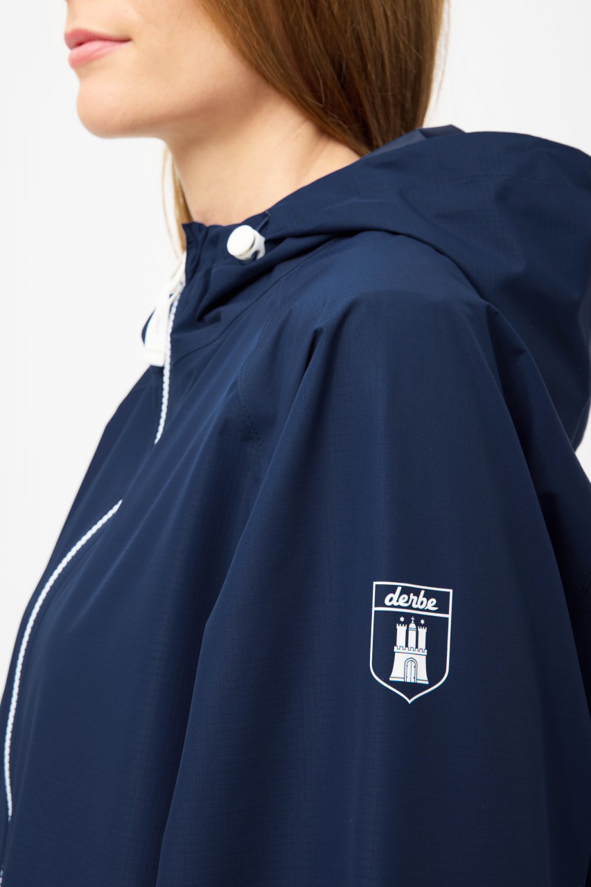 Derbe Regenjacke Damen Kapby Blau