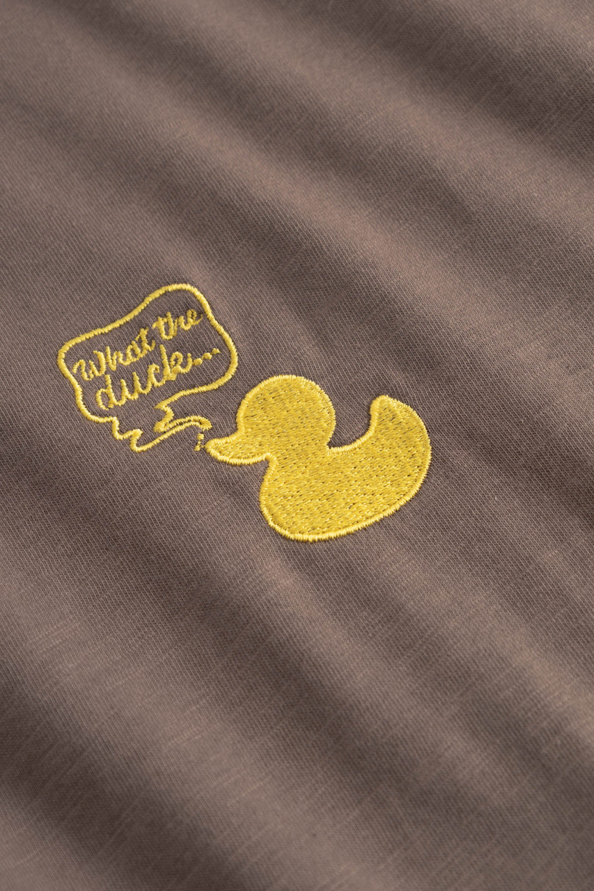 Derbe T-Shirt What The Duck Herren Braun GOTS Organic