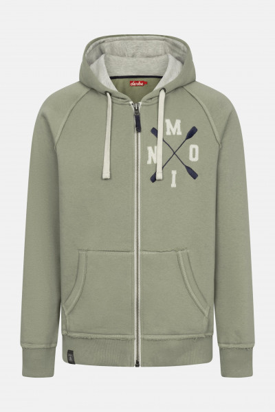 Derbe Sweatjacke Moin X Herren Oliv Grün Zip Hoodie GOTS