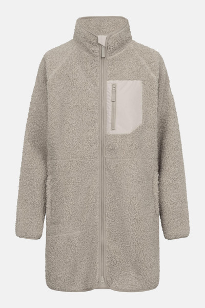 Derbe Damen Fleecejacke Kuschelby Long Beige Teddy