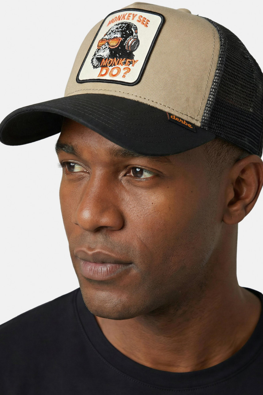 Derbe Cap Trucker Monkey Beige Affe