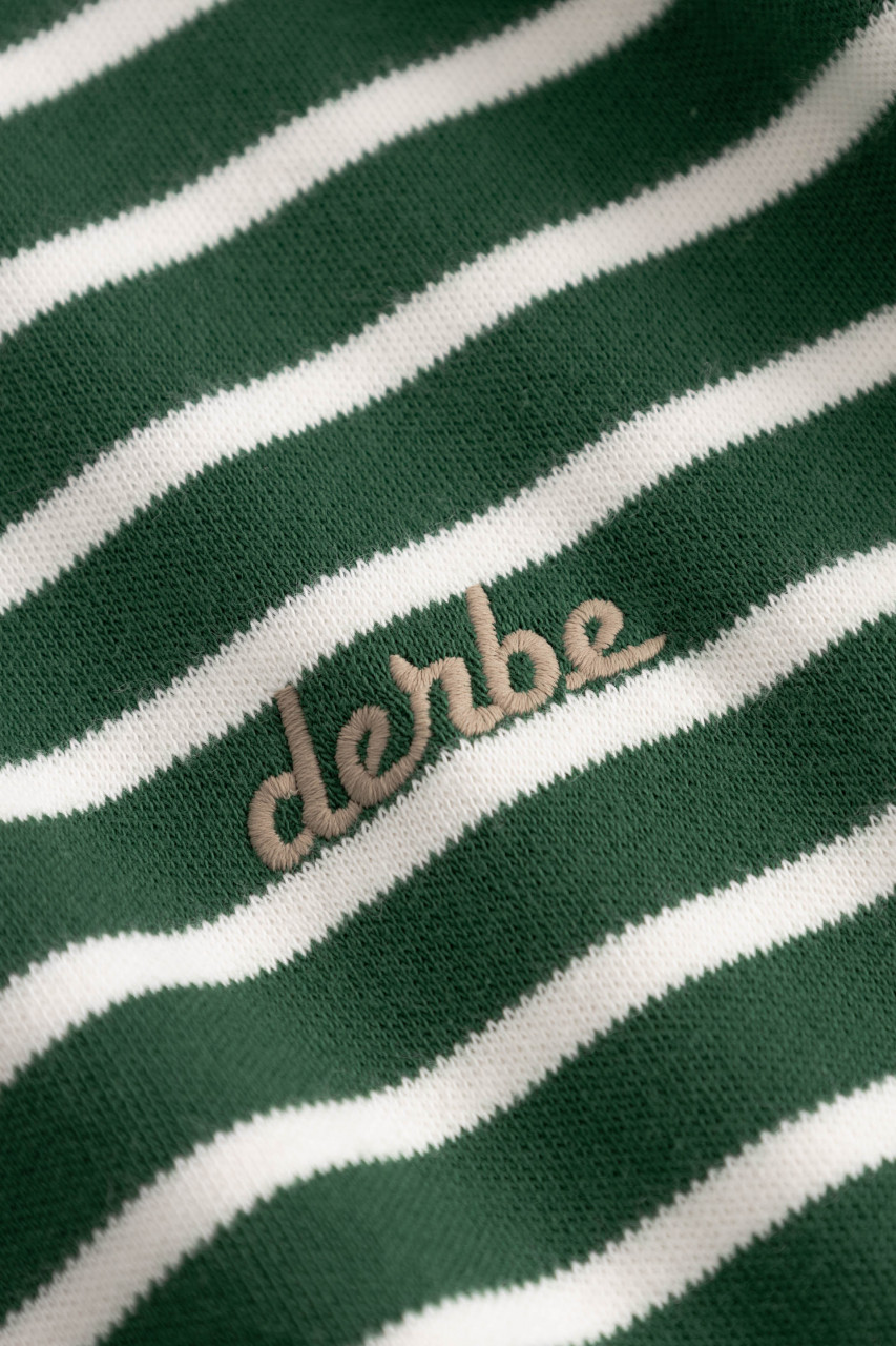 Derbe Streifenshirt Interstriped Damen Grün Weiß Langarmshirt GOTS Organic