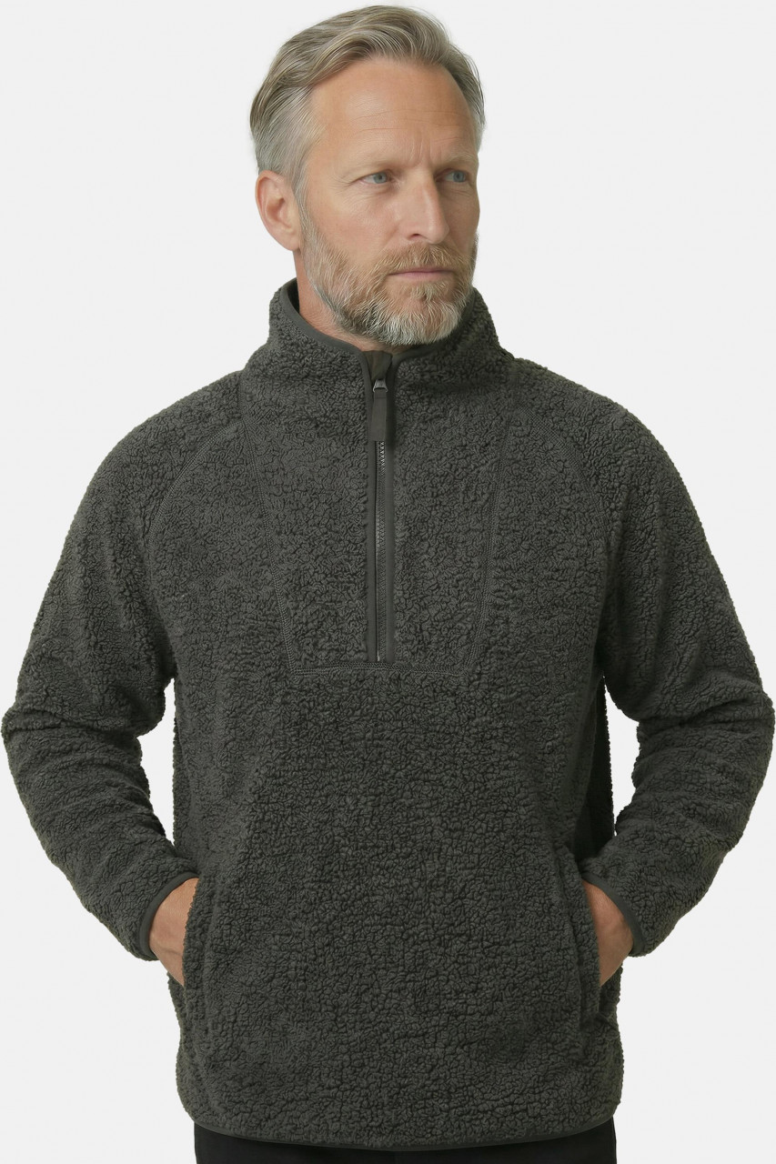 Derbe Herren Fleece Pullover Kuschelby Troyer Braun