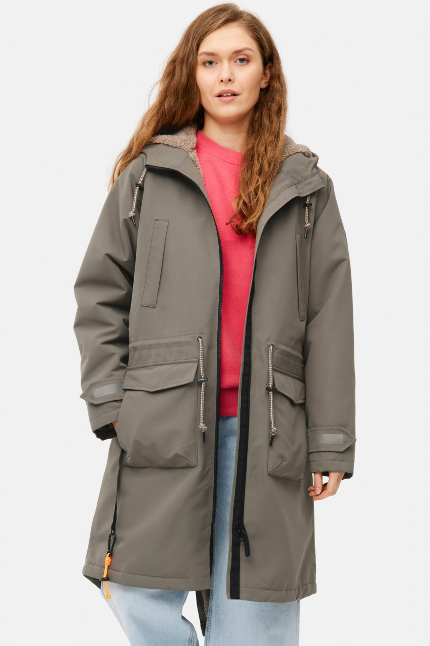 Derbe Winter Regenjacke Phoebholm Dog Damen Braun Oliv Grün Hundejacke