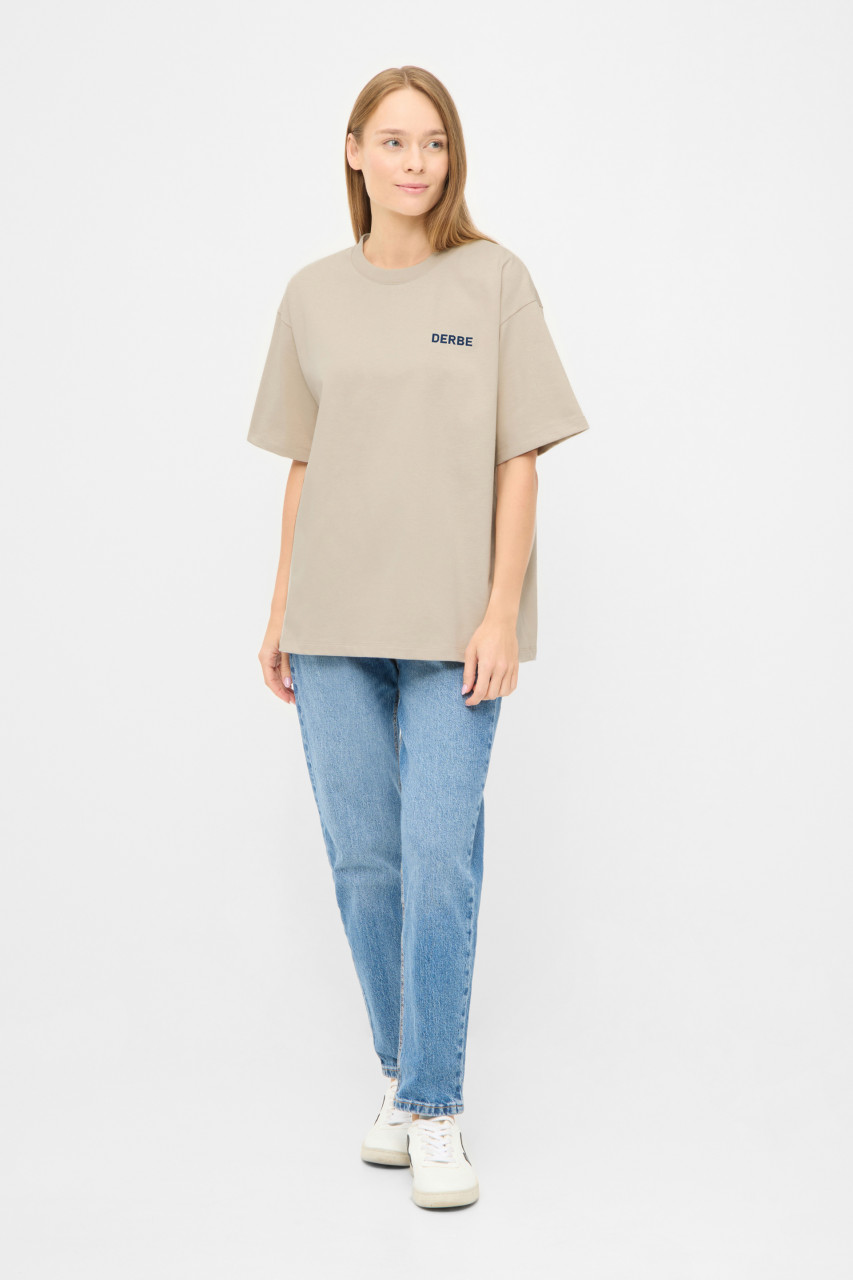 Derbe T-Shirt Moin Franz Damen Beige GOTS Organic