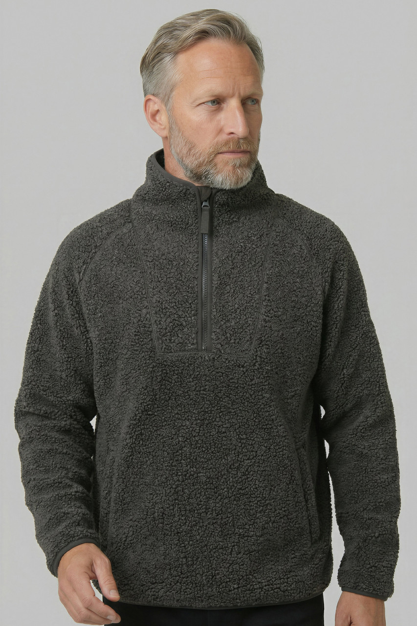 Derbe Herren Fleece Pullover Kuschelby Troyer Braun