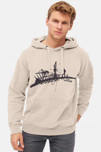 Derbe Hafenschiffer Herren Hoodie Beige Semolina