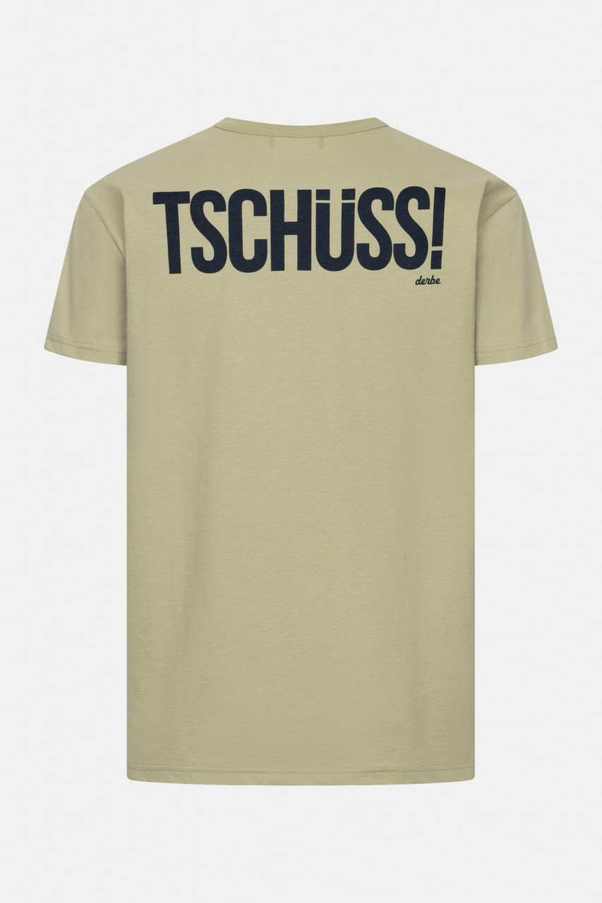 Derbe T-Shirt Und Tschüss Herren Hellgrün Oliv GOTS Organic